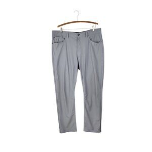 Tailor Vintage New Canaan Slim Gray Pants Luxe Performance Stretch Mens 38x30